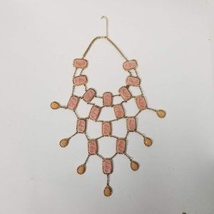 Forever 21 Pink Druzy Statement Necklace